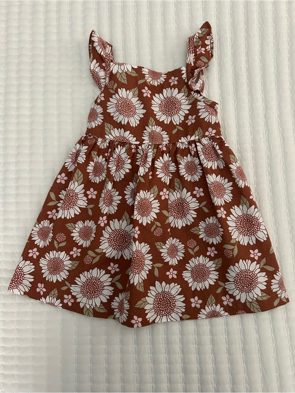 Carter's Sunflower Print Ruffle Strap Dress